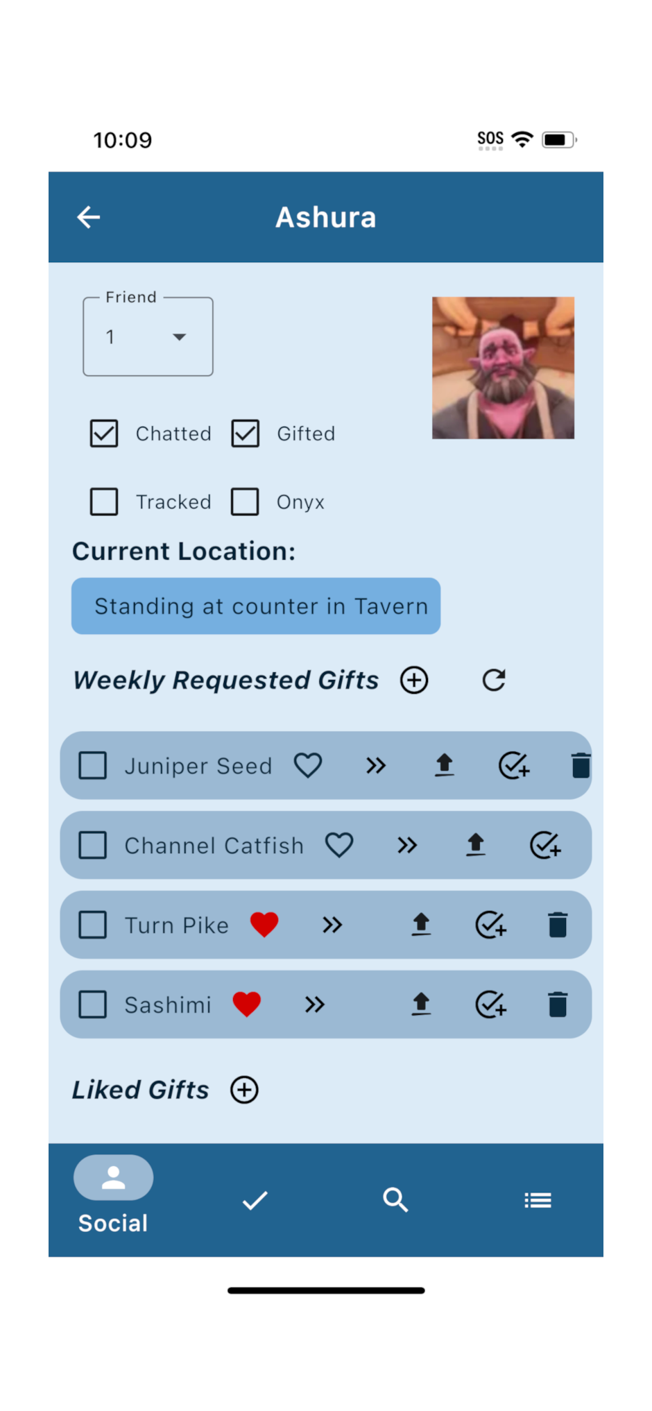 Palia Notebook NPC screen